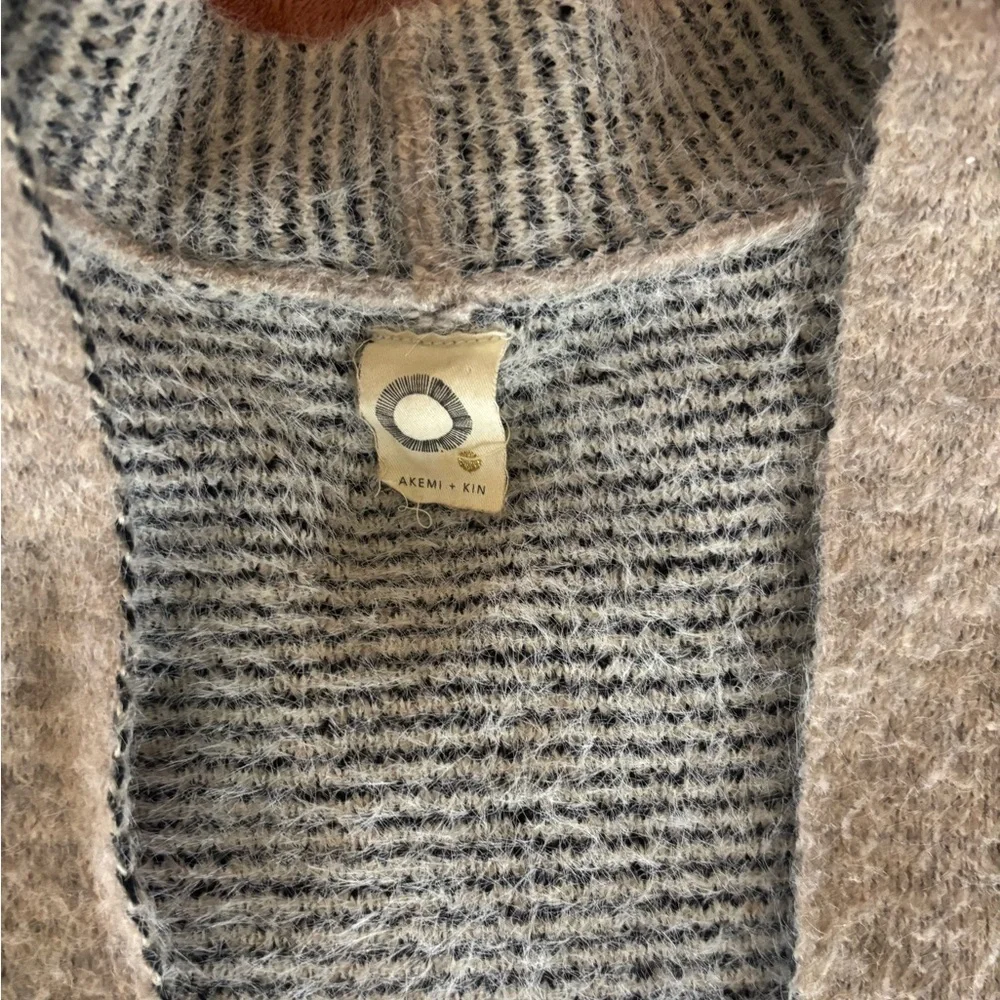 Akemi + Kin Anthropologie Abstract Fuzzy Knit Open Cardigan - Picture 8 of 10